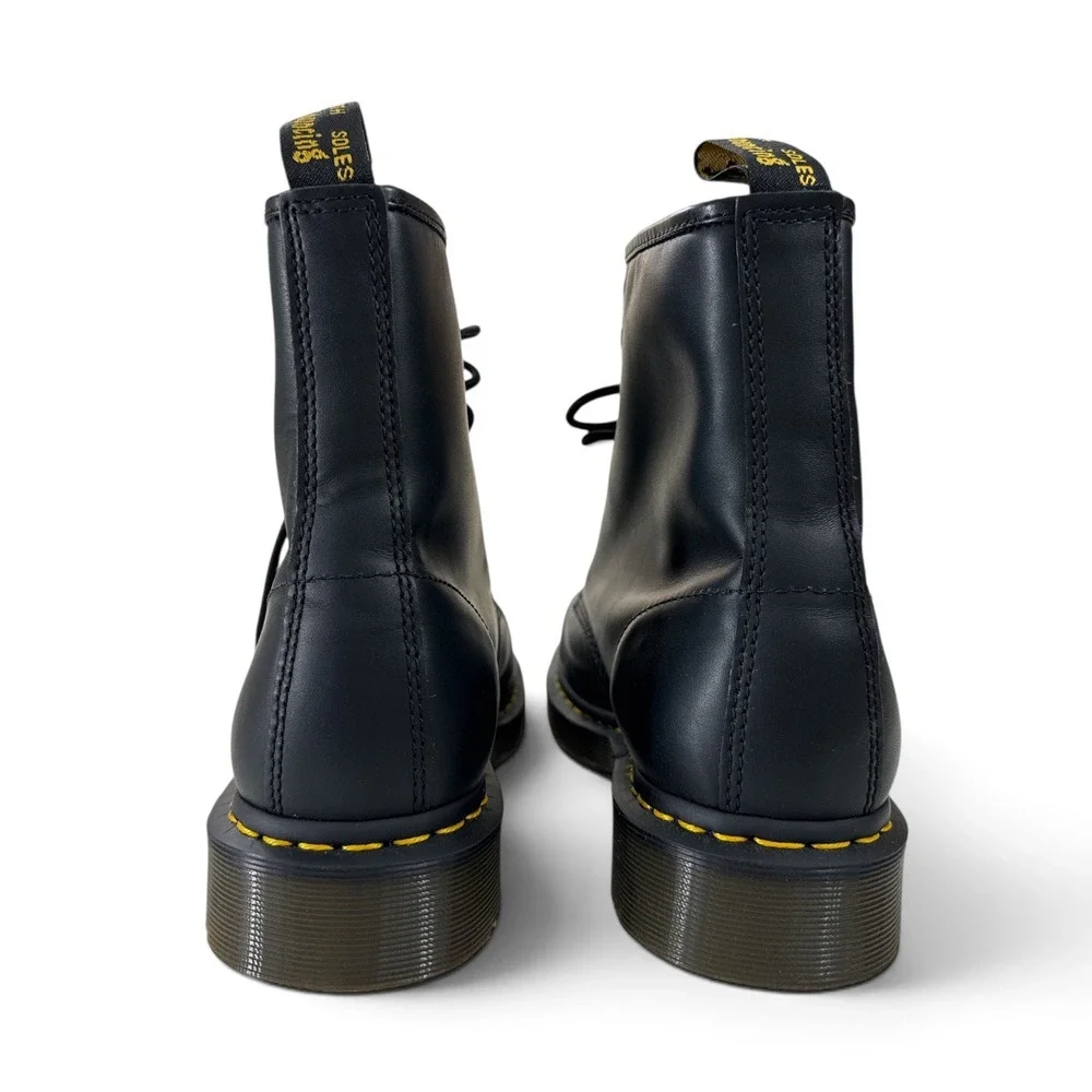 Dr. Martens 1460 Nappa Black Leather 8-Eye Combat Boots Mens 12 / Wm 13 NIB